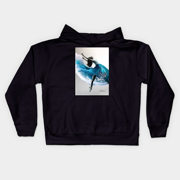 Wave Dance Kids Hoodie by AshvinHarrison